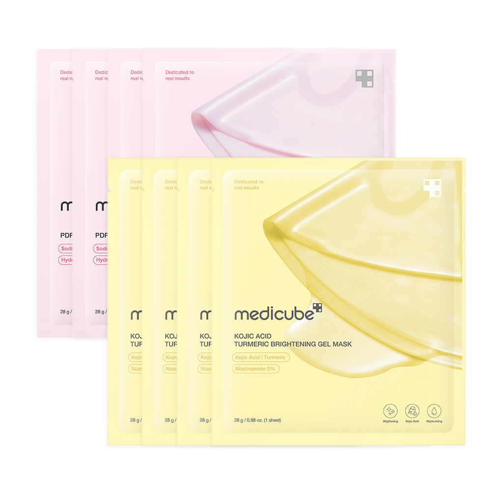 Kojic Acid Turmeric Gold Jelly Gel Mask - Gold & Pink Jelly Mask Bundle (8EA)