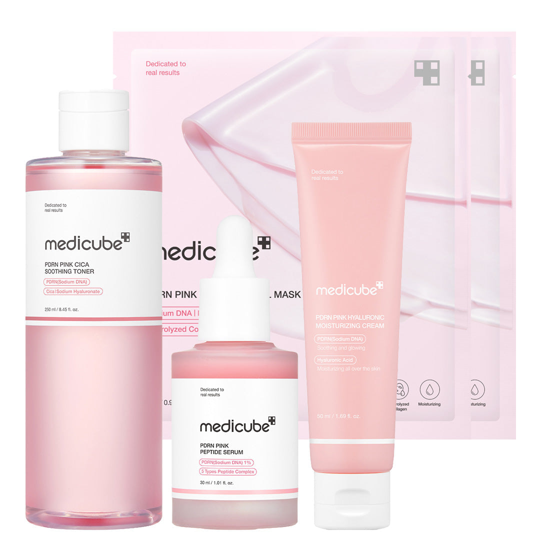 PDRN Pink Glow Full Set - Rose PDRN (Vegan)