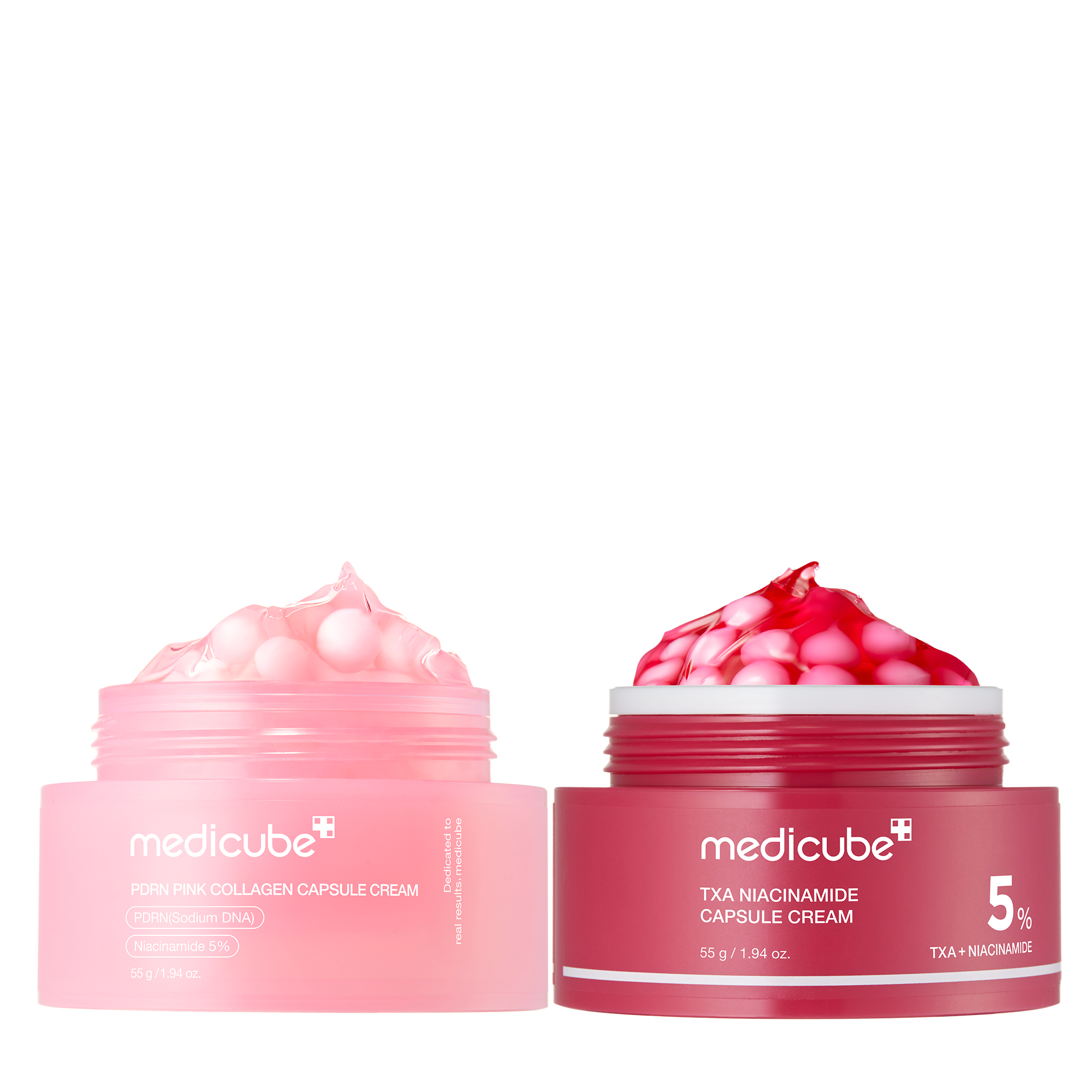 PDRN Pink Collagen Capsule Cream - PINK & RED Capsule Cream Bundle (2 PACK)
